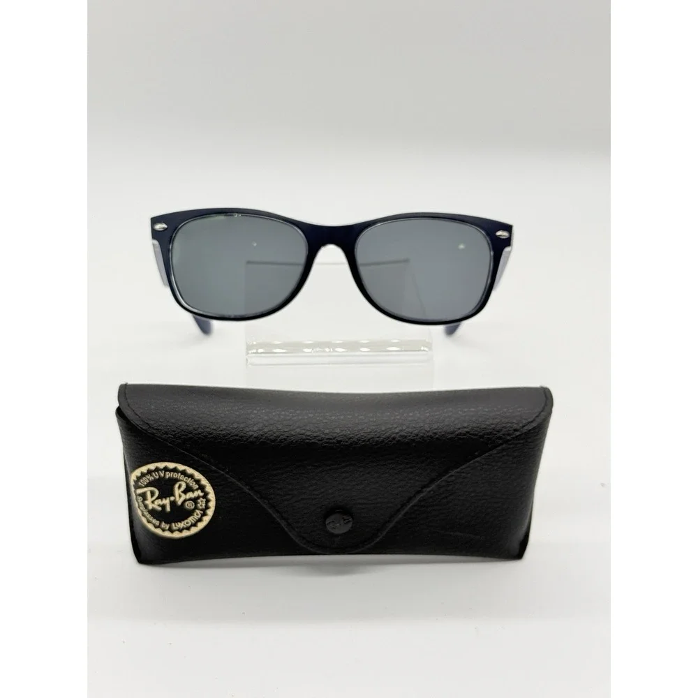 Ray-Ban RB2132 New Wayfarer Rx Sunglass Frames Blue Clear 55-18 145 Italy W/Case